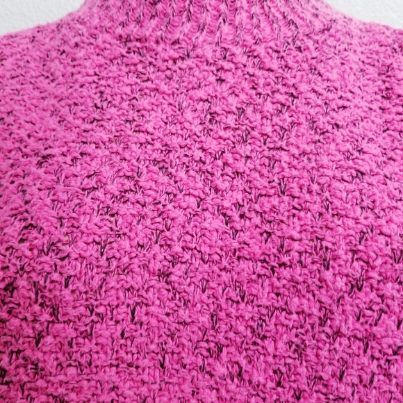 Vintage 80's retro pink black party sweater - Picture 2 of 5